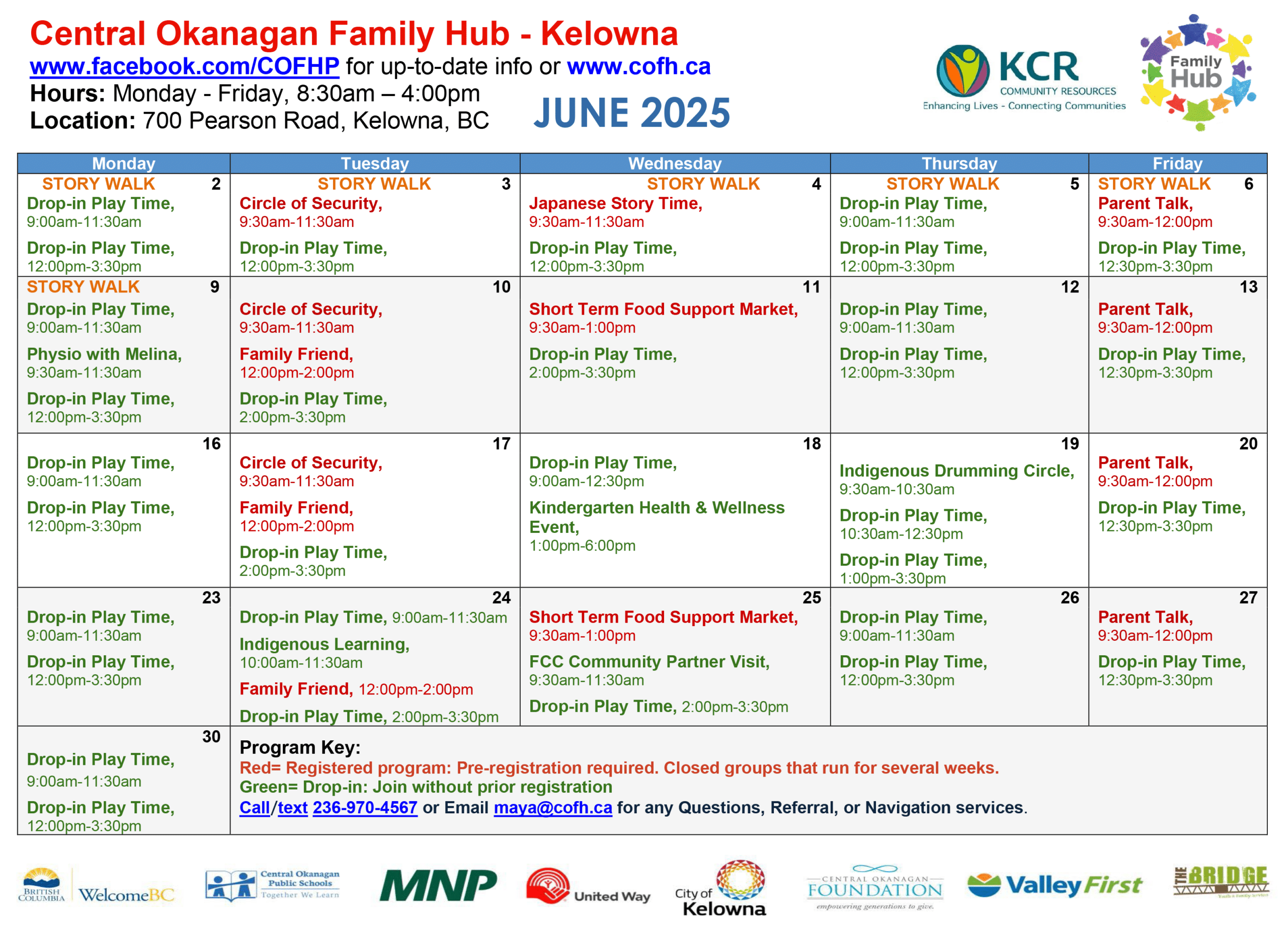 Hub Calendar - June 2025